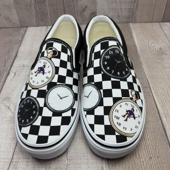 Vans X Karl Jacobs Women's Size 7 Skate Shoes Sneakers Time Traveler Black White - Picture 3 of 11